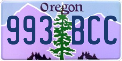 OR license plate 993BCC