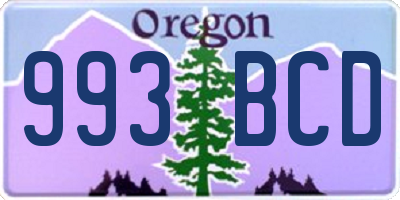 OR license plate 993BCD