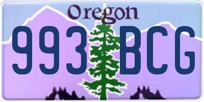 OR license plate 993BCG