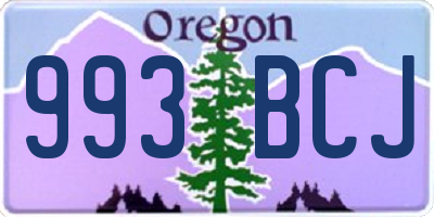 OR license plate 993BCJ