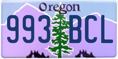 OR license plate 993BCL