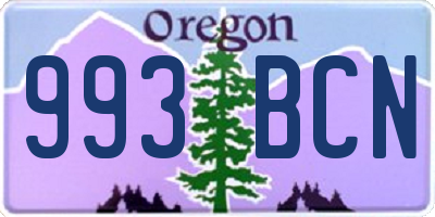 OR license plate 993BCN