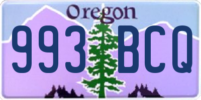 OR license plate 993BCQ