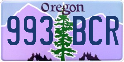OR license plate 993BCR