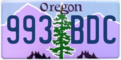 OR license plate 993BDC