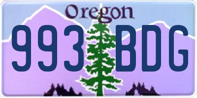 OR license plate 993BDG