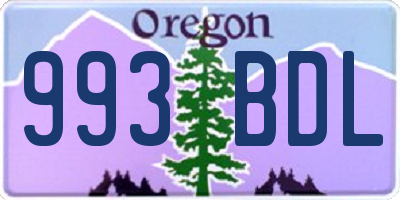 OR license plate 993BDL