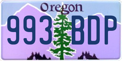 OR license plate 993BDP