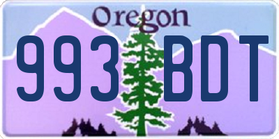 OR license plate 993BDT