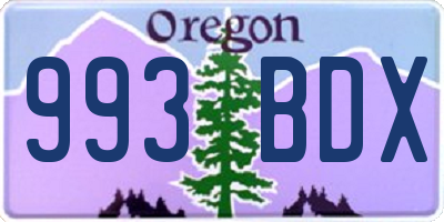 OR license plate 993BDX