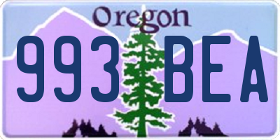 OR license plate 993BEA