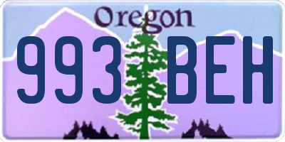OR license plate 993BEH