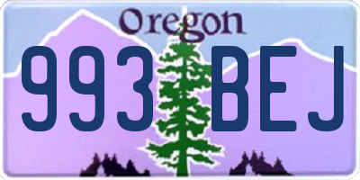 OR license plate 993BEJ