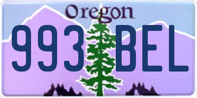 OR license plate 993BEL