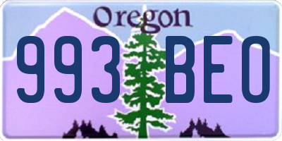OR license plate 993BEO