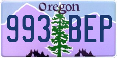 OR license plate 993BEP
