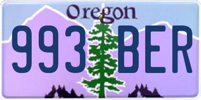 OR license plate 993BER