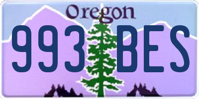 OR license plate 993BES