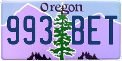 OR license plate 993BET