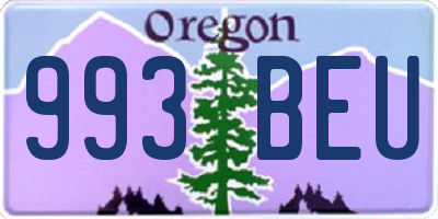 OR license plate 993BEU