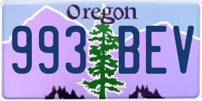 OR license plate 993BEV