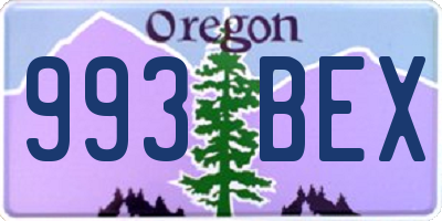 OR license plate 993BEX