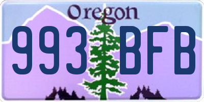 OR license plate 993BFB