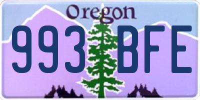 OR license plate 993BFE