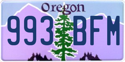 OR license plate 993BFM