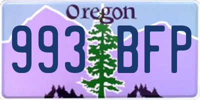 OR license plate 993BFP