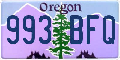 OR license plate 993BFQ