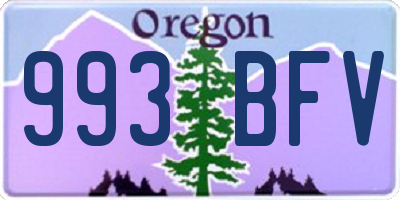 OR license plate 993BFV
