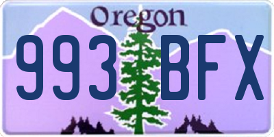 OR license plate 993BFX