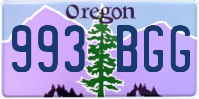 OR license plate 993BGG