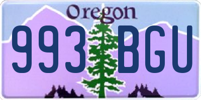 OR license plate 993BGU