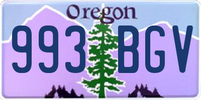 OR license plate 993BGV
