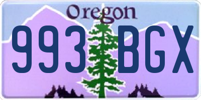 OR license plate 993BGX