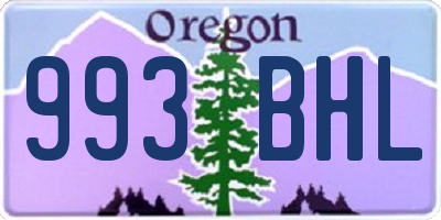OR license plate 993BHL
