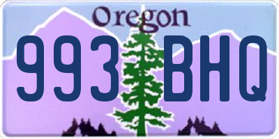 OR license plate 993BHQ