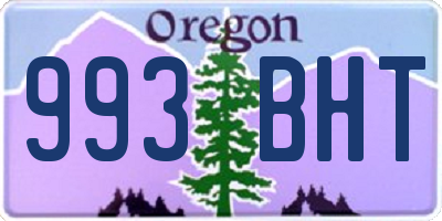 OR license plate 993BHT