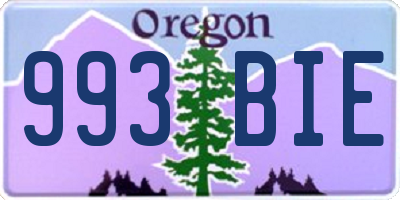OR license plate 993BIE