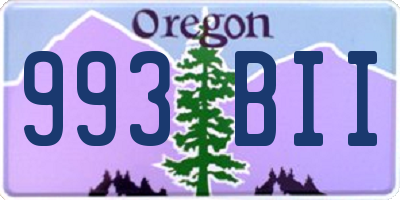 OR license plate 993BII