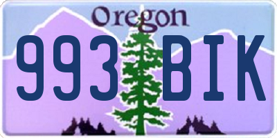 OR license plate 993BIK