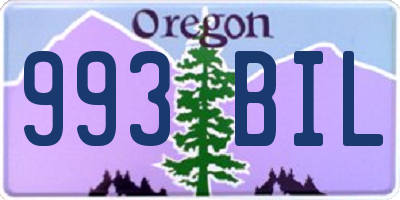 OR license plate 993BIL