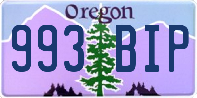 OR license plate 993BIP