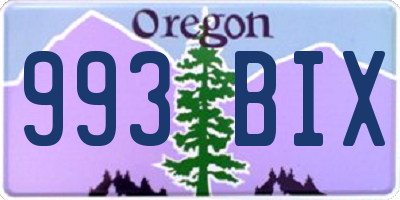 OR license plate 993BIX