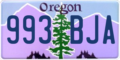 OR license plate 993BJA