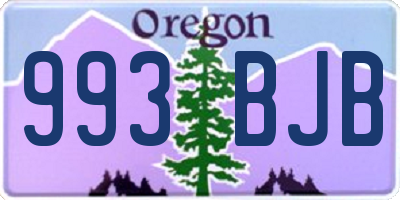 OR license plate 993BJB