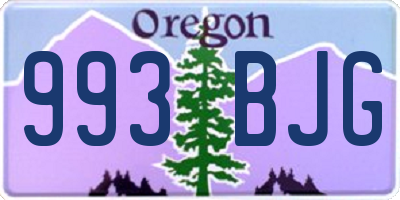 OR license plate 993BJG