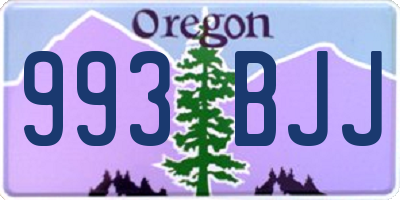 OR license plate 993BJJ